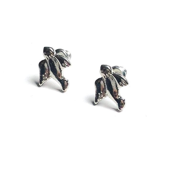 New! Silver Flying Bird Stud Earrings - Picture 4 of 9